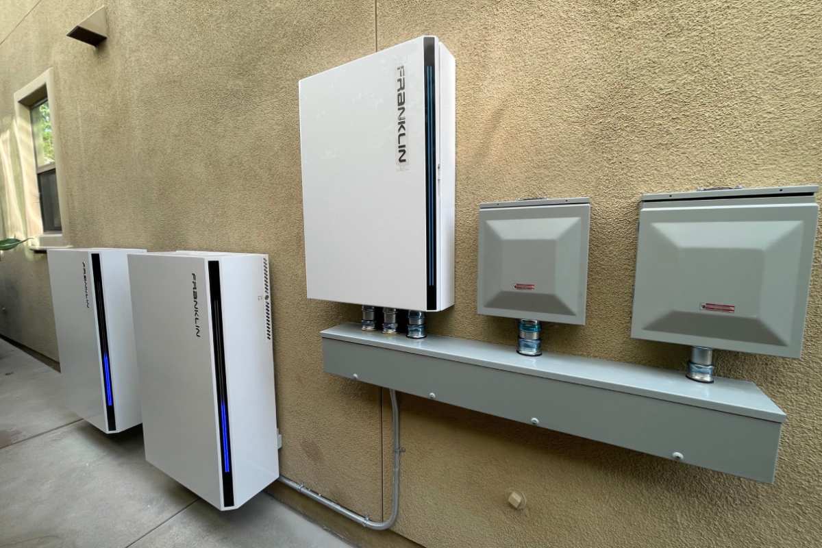 Solar battery storage system in a Phoenix garage