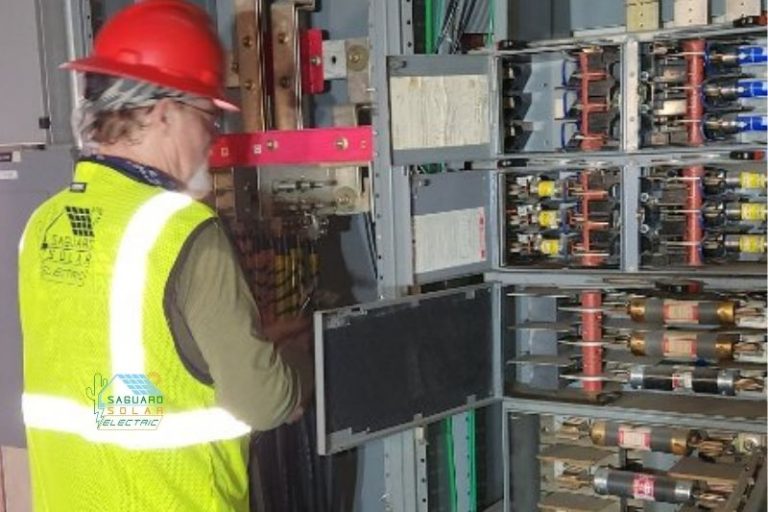 Electrical switchgear upgrade by Saguaro Solar