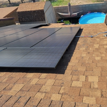 Solar installation on a Green Valley home