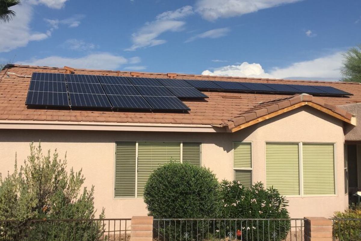 Marana home with rooftop solar panels sized for its household energy use
