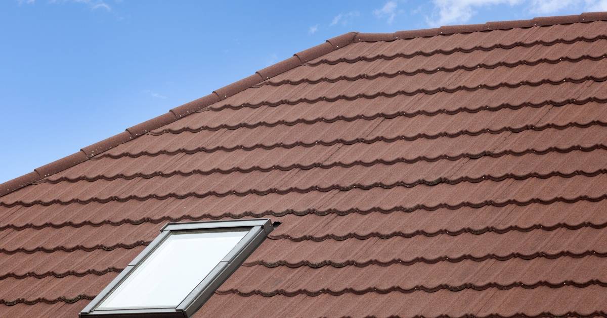 Stone-coated metal roofing detail
