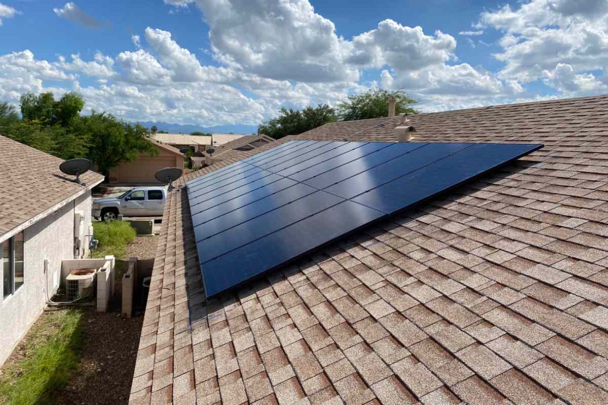 Solar panel repair assessment in Tucson